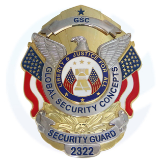 Kundenspezifischer personalisierter Metalldetektivbeamter Sheriff Sicherheit Militärpolizei -Ehrenabzeichen magnetischer Emblem Emaille Chaplain öffentliche Sicherheit Lappel Pin Abzeichen