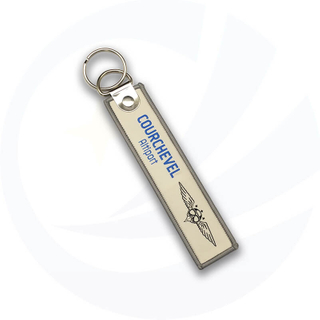 Flugzeug PVC Lanyard gestickter Schlüsselbund