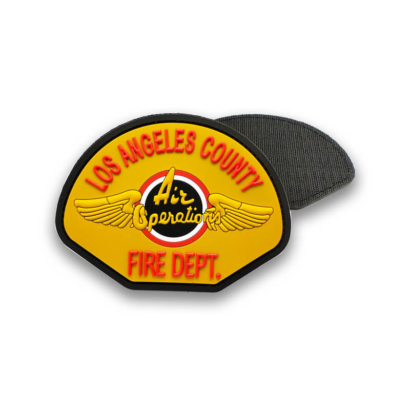 Großhandel Gummi -Etikett -Insignien -Abzeichen 3D Silikon Weiche PVC Firefighter Logo benutzerdefinierter Patch für Kleidung Hut